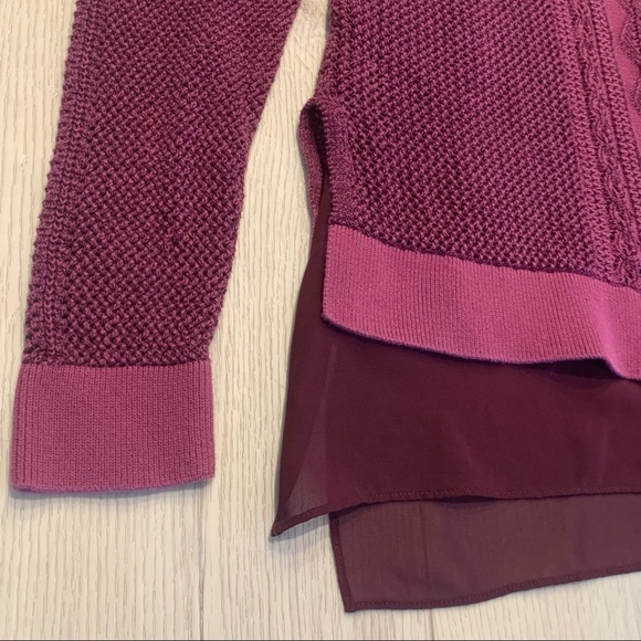 LUCKY BRAND Twofer Purple Lined Sweater Size M - Picture 5 of 9